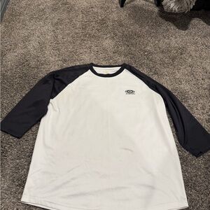 Easton Black and White Long Sleeve Raglan Tee